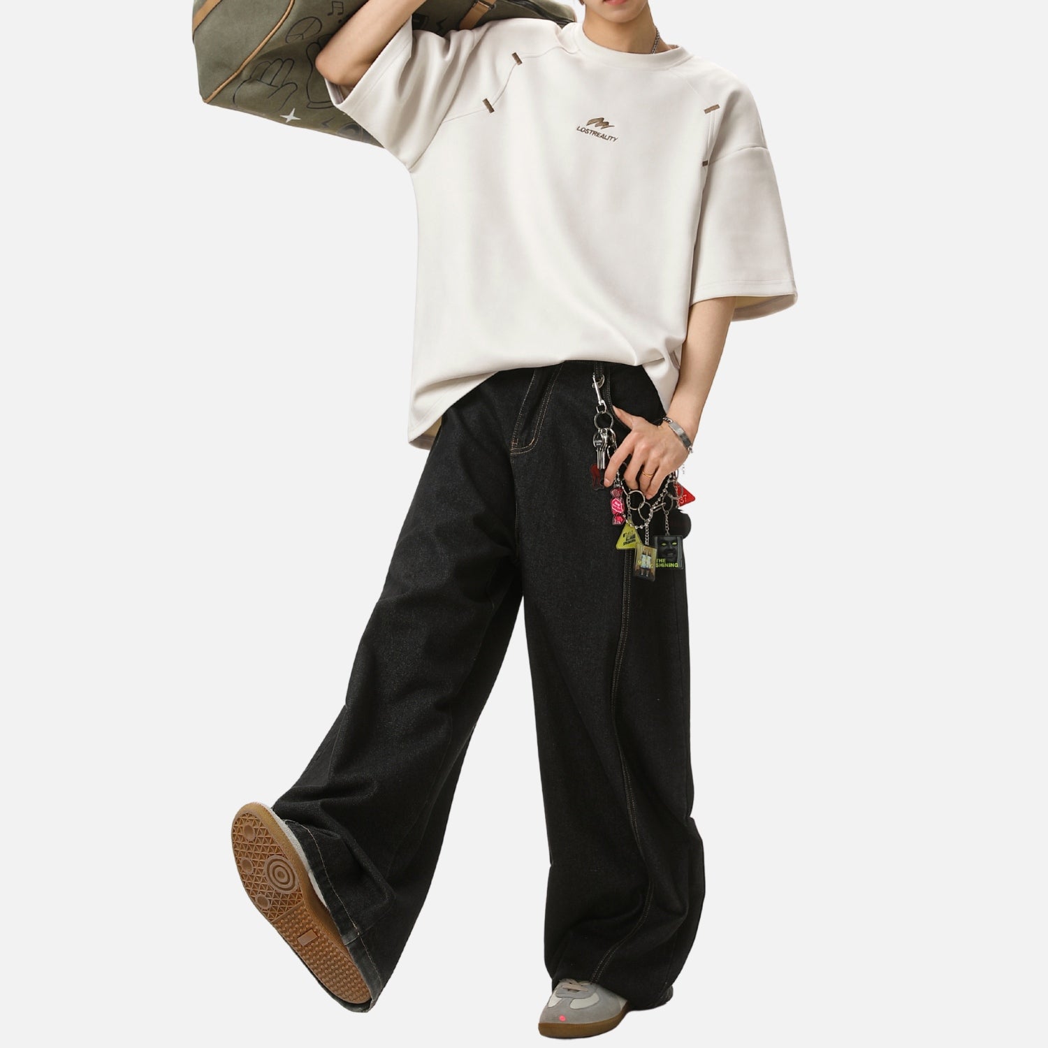 Structured Colorblock Embroidered Tee
