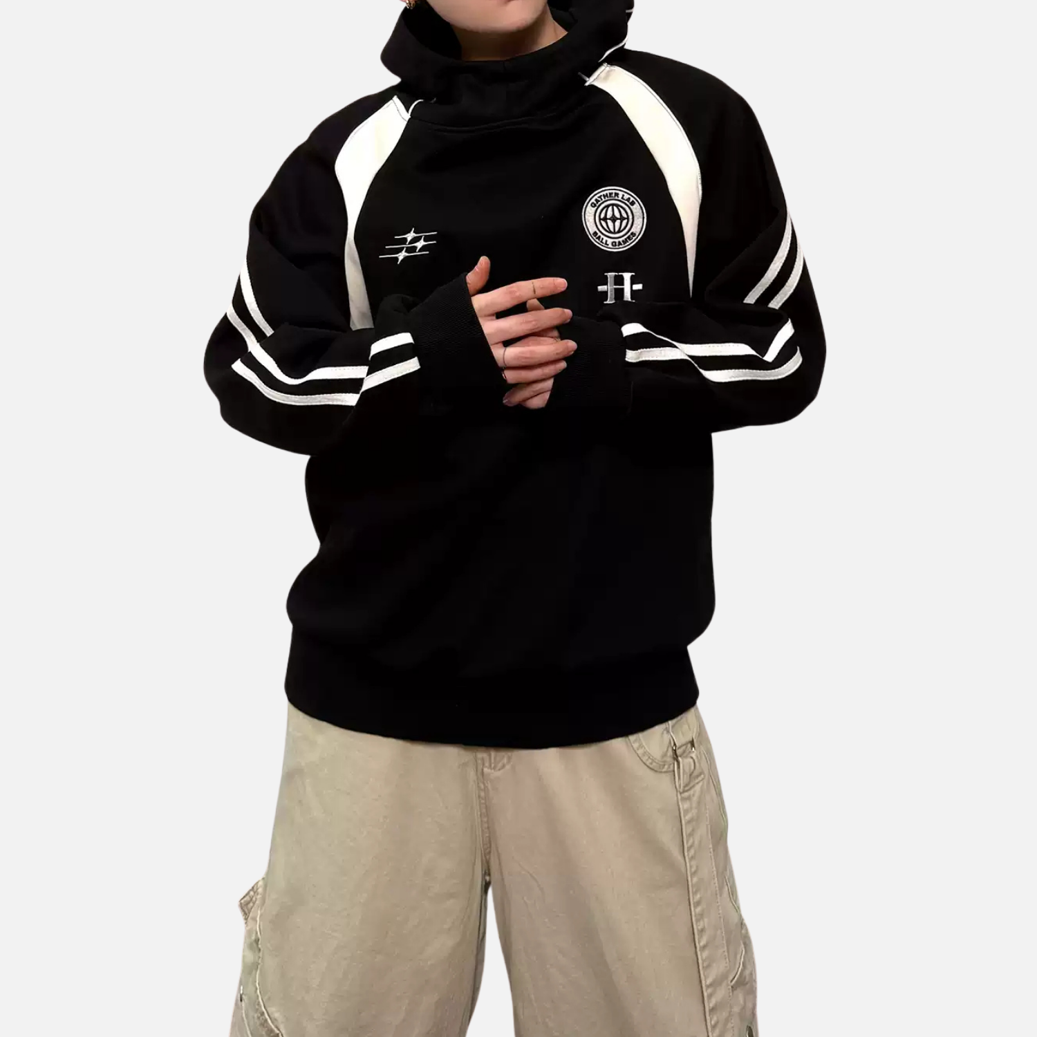 Vintage Colorblock Raglan Hoodie