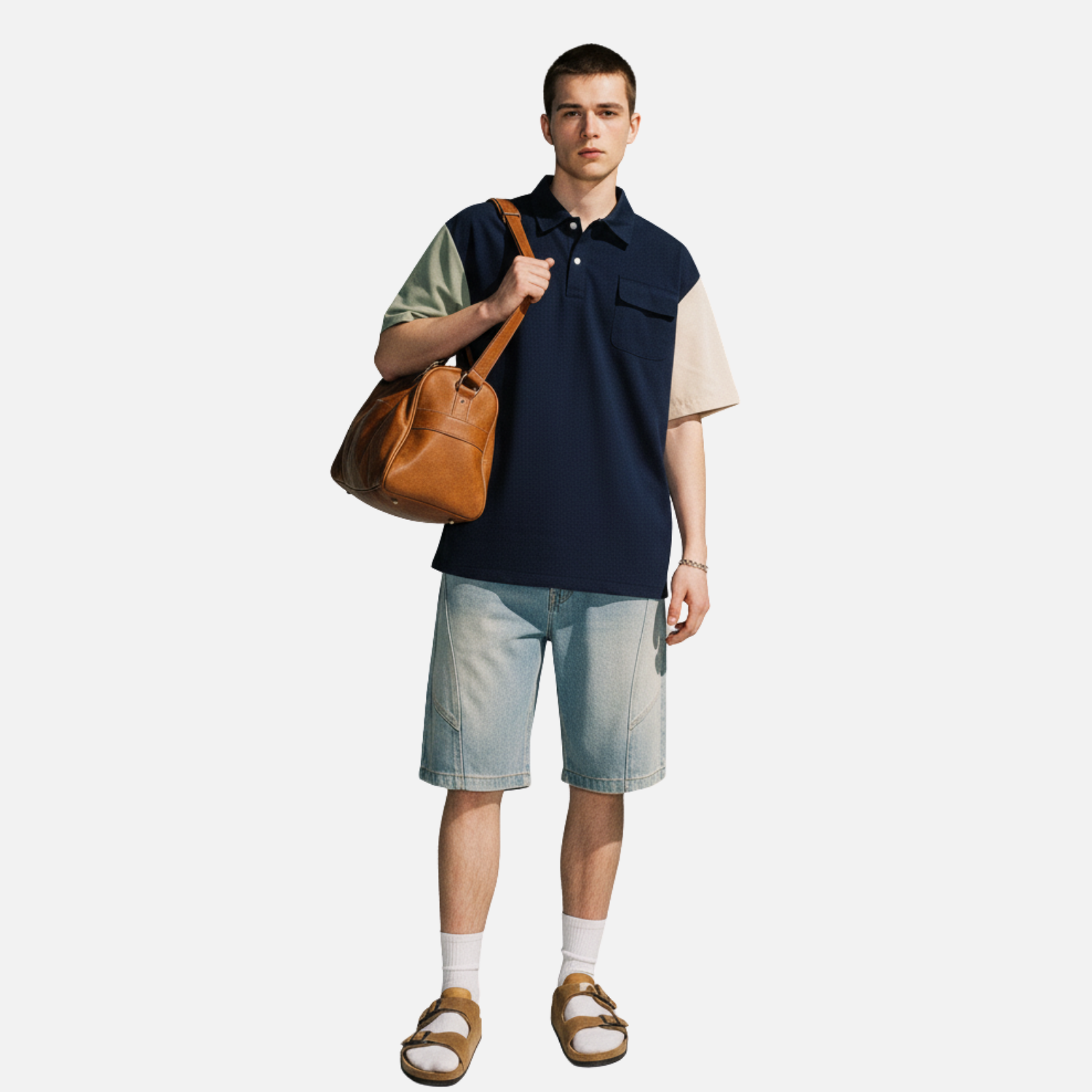 Modern Colorblock Pullover Tee