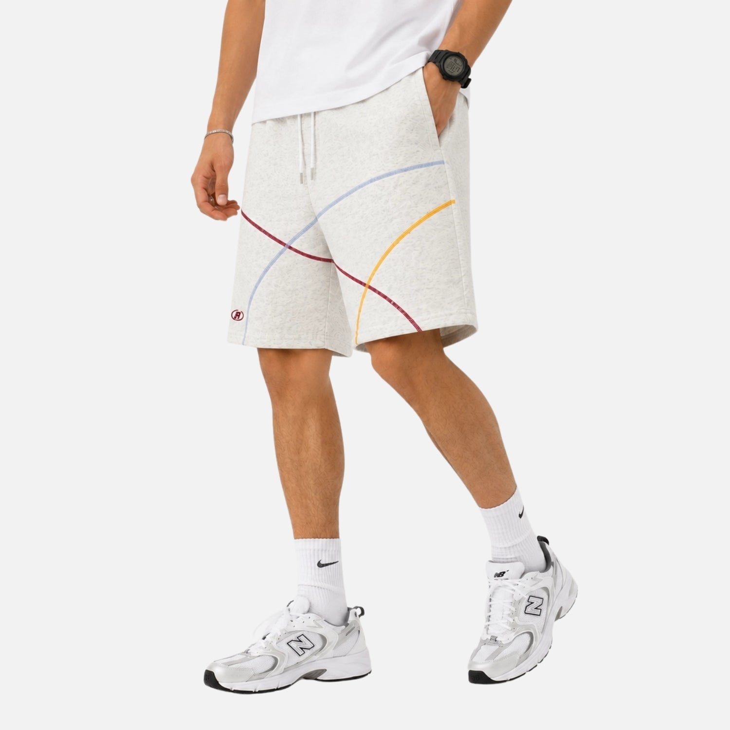 Color Contrast Stitch Shorts