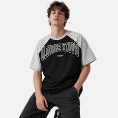Colorblock Contrast Raglan Graphic Tee