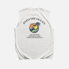 Olive Tree Graphic Cotton Tank Top