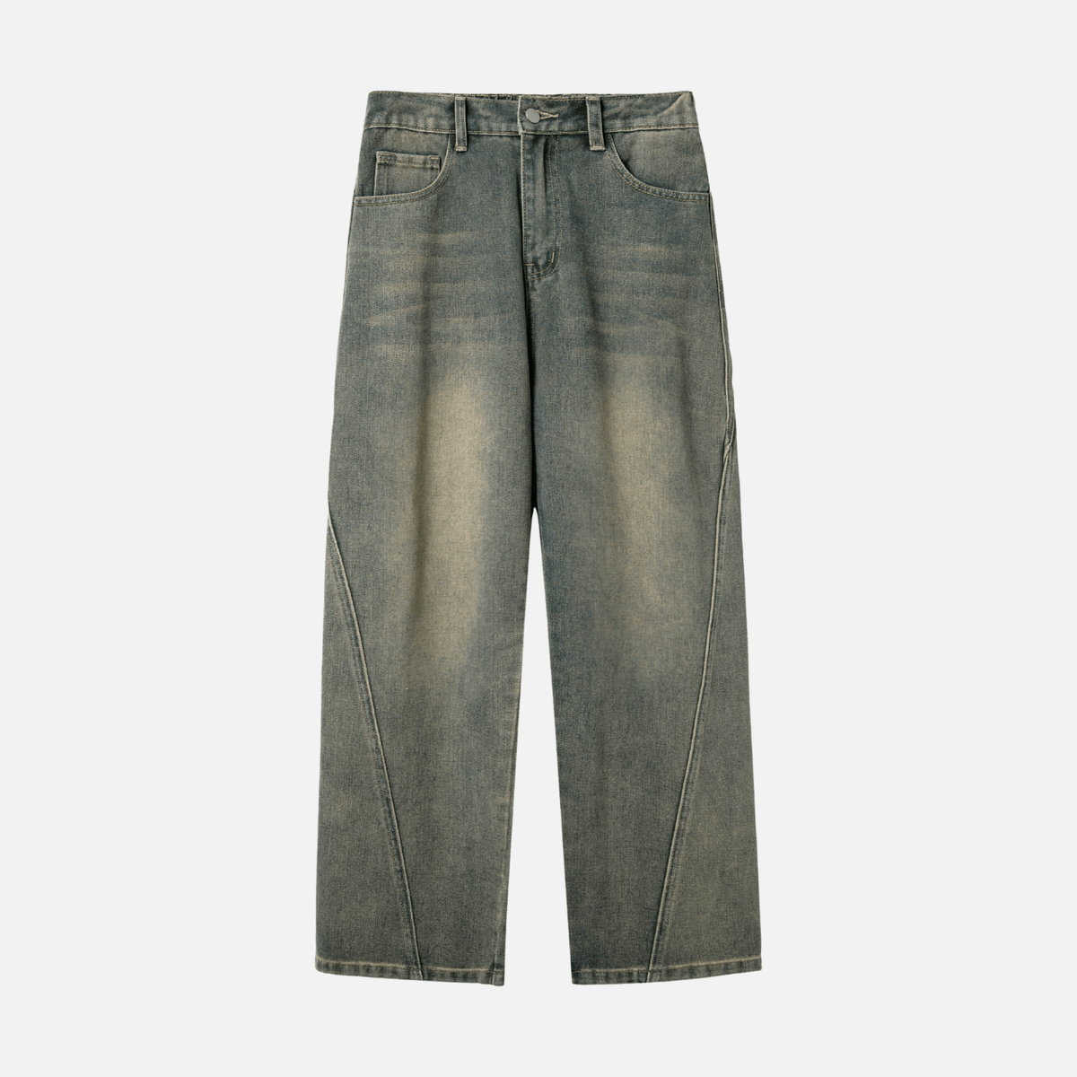 Patchwork Washed Jeans