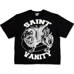 Saint Vanity Griffin Graphic Tee - White Print Oversized Fit
