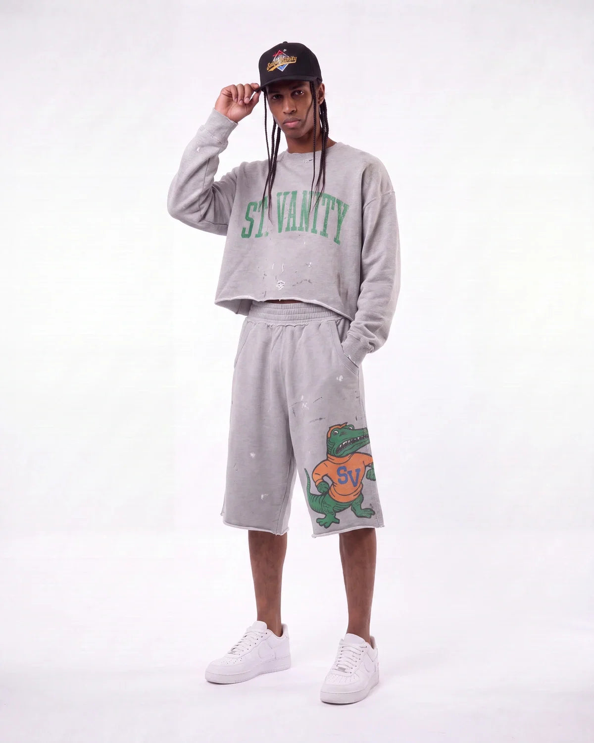 Saint Vanity Gators Crewneck Grey