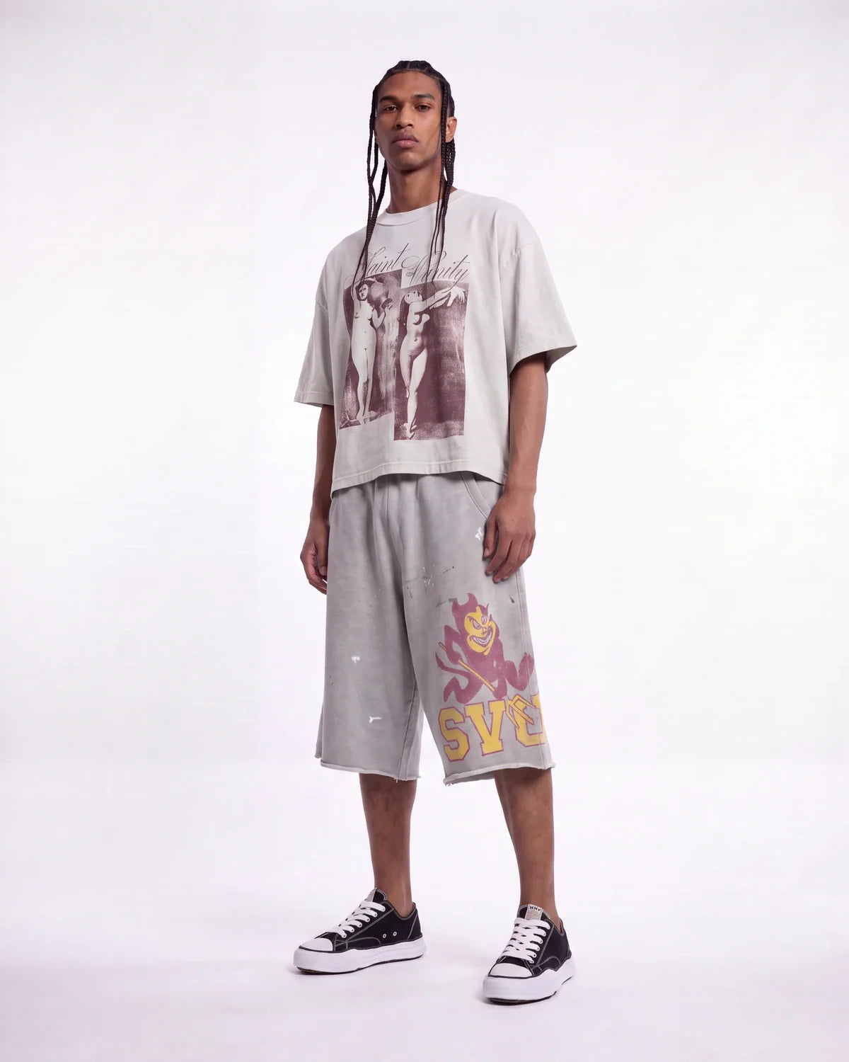 Saint Vanity Sun Devils Long Shorts Grey