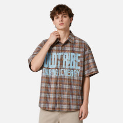 Vintage Plaid Print Cotton Shirt