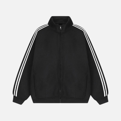 Striped Stand Collar Jacket