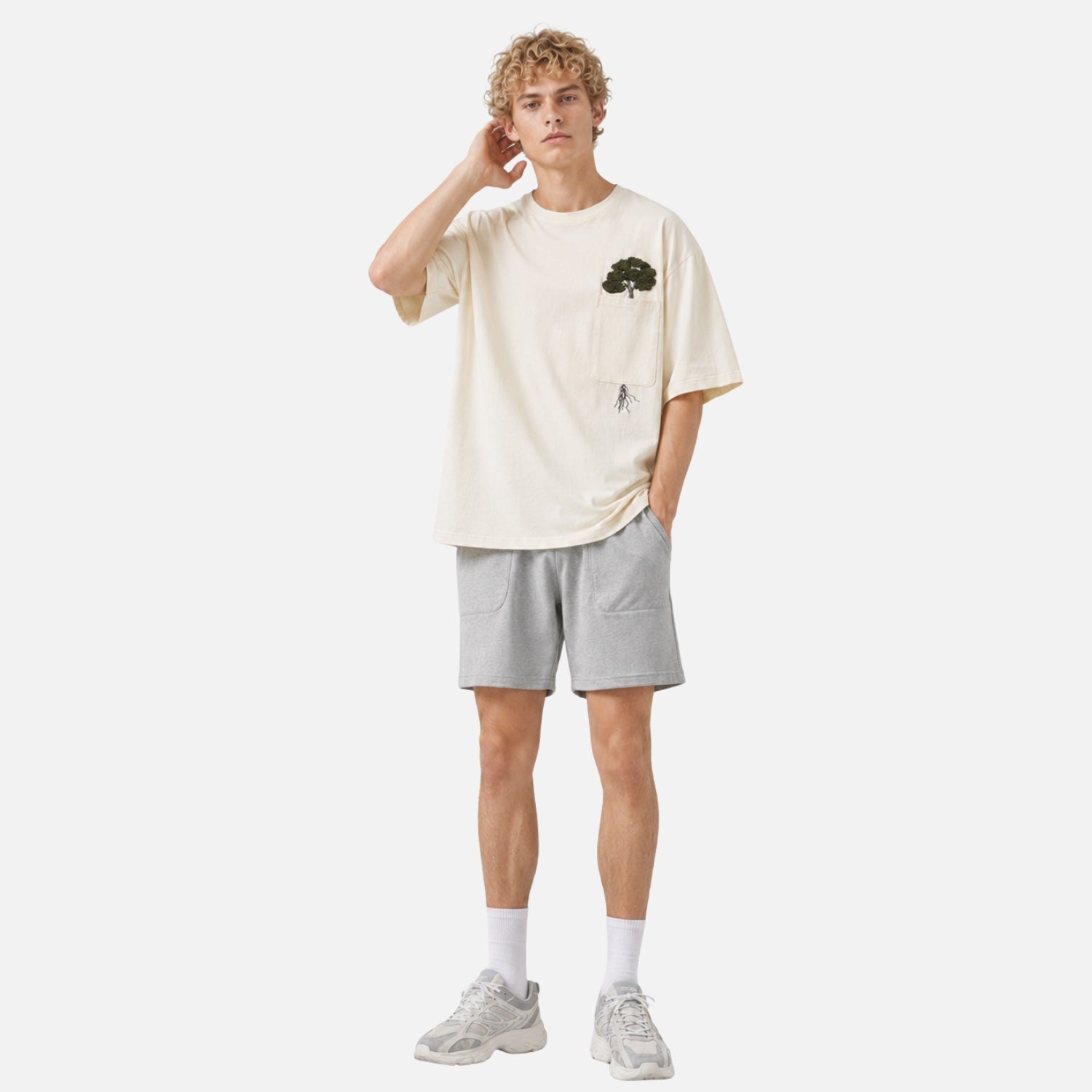 Creative Tree Embroidered Graphic Tee