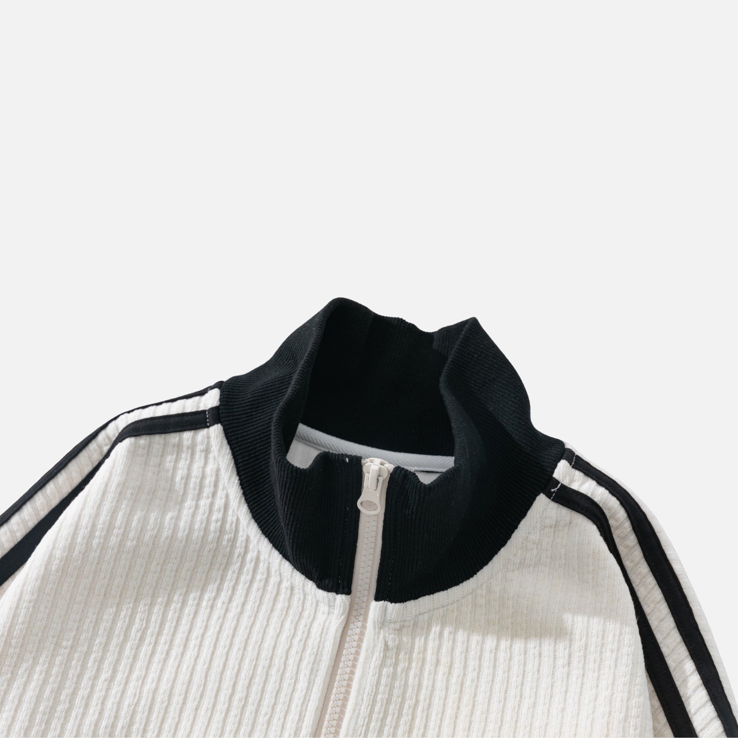 Colorblock Textured Zip-Up Jacket