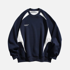 Colorblock Patchwork Crewneck Sweatshirt