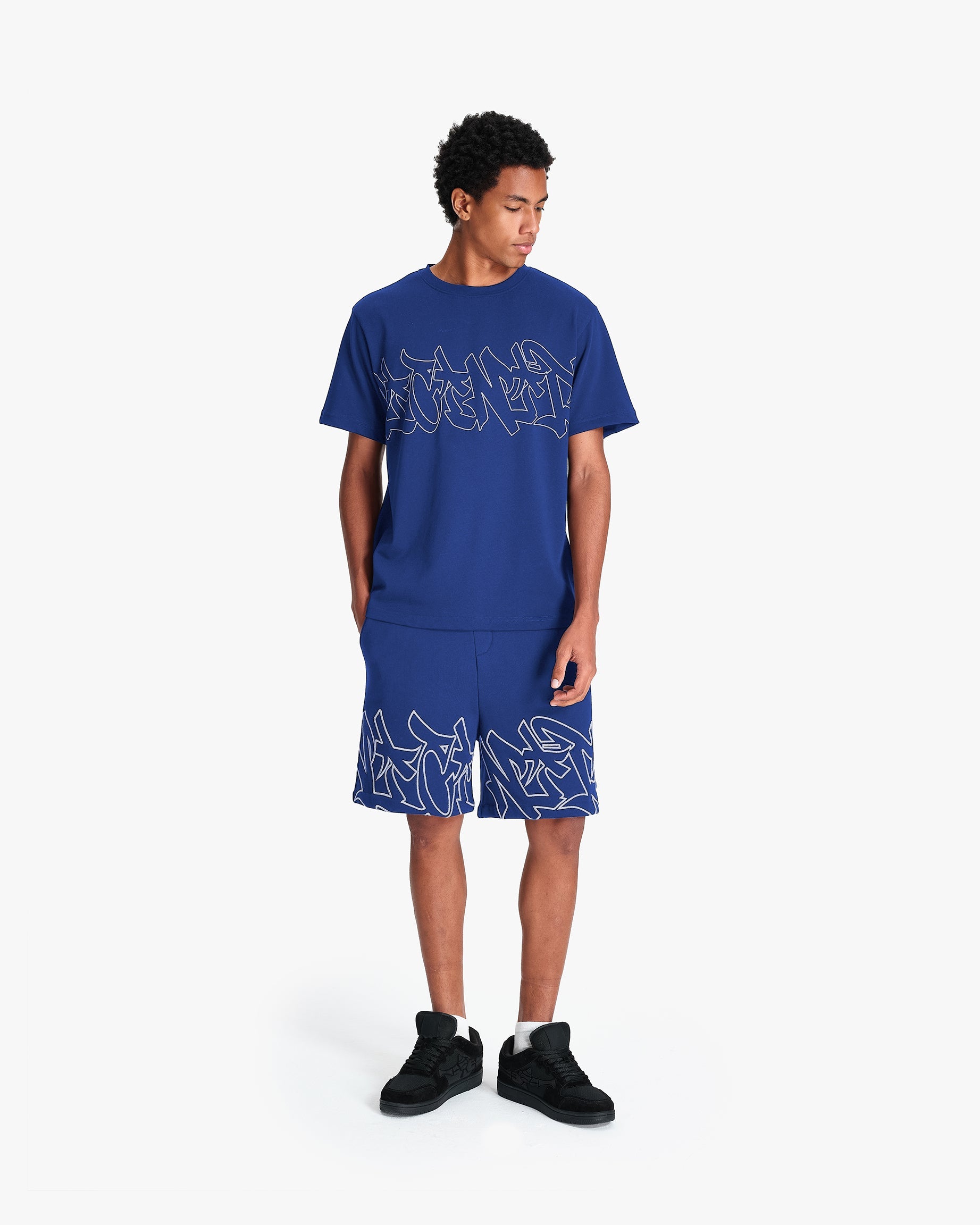 GRAFFITI TEE BLUE