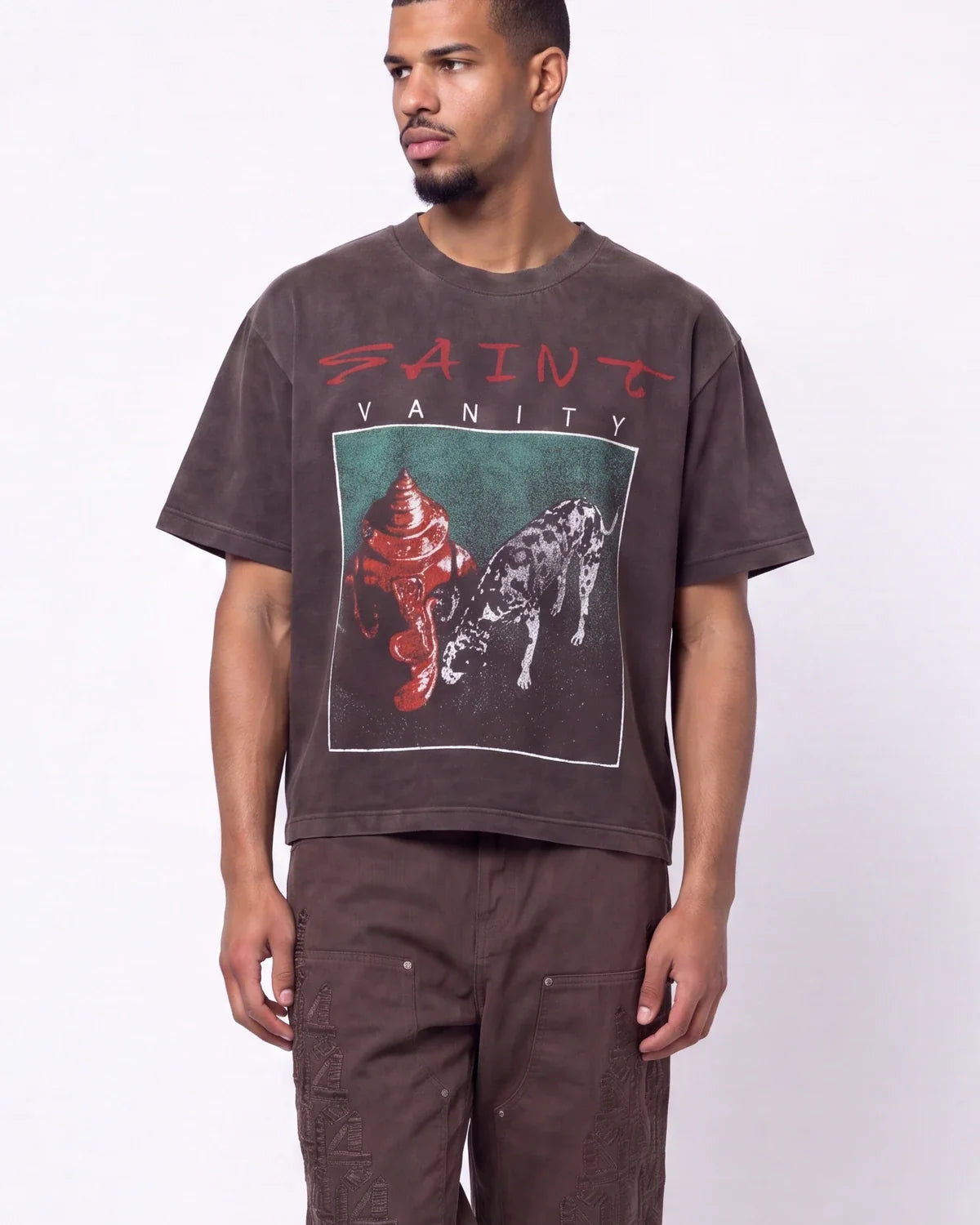 Saint Vanity Dalmatian Tee Vintage Black