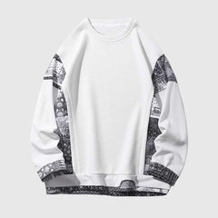 Retro Patterned Sweatshirt