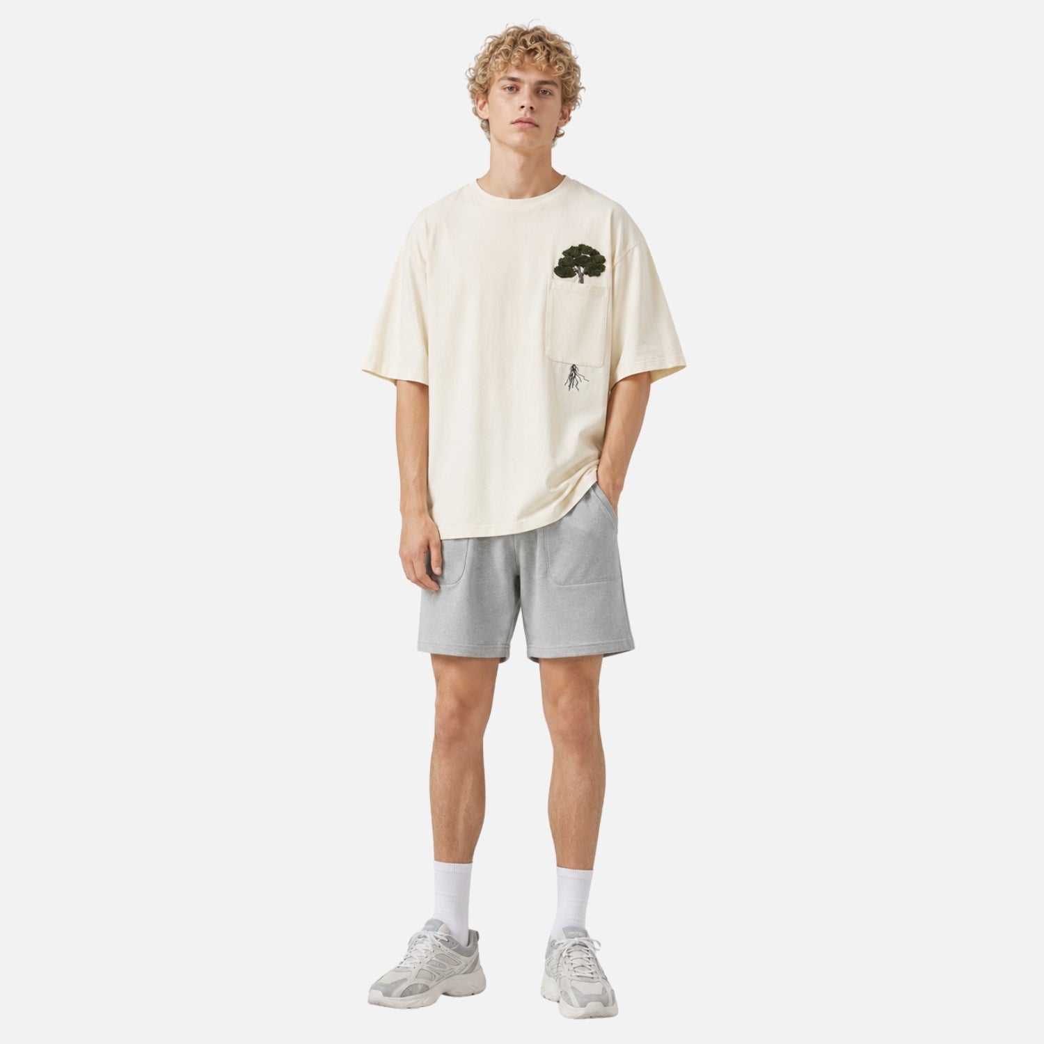 Creative Tree Embroidered Graphic Tee