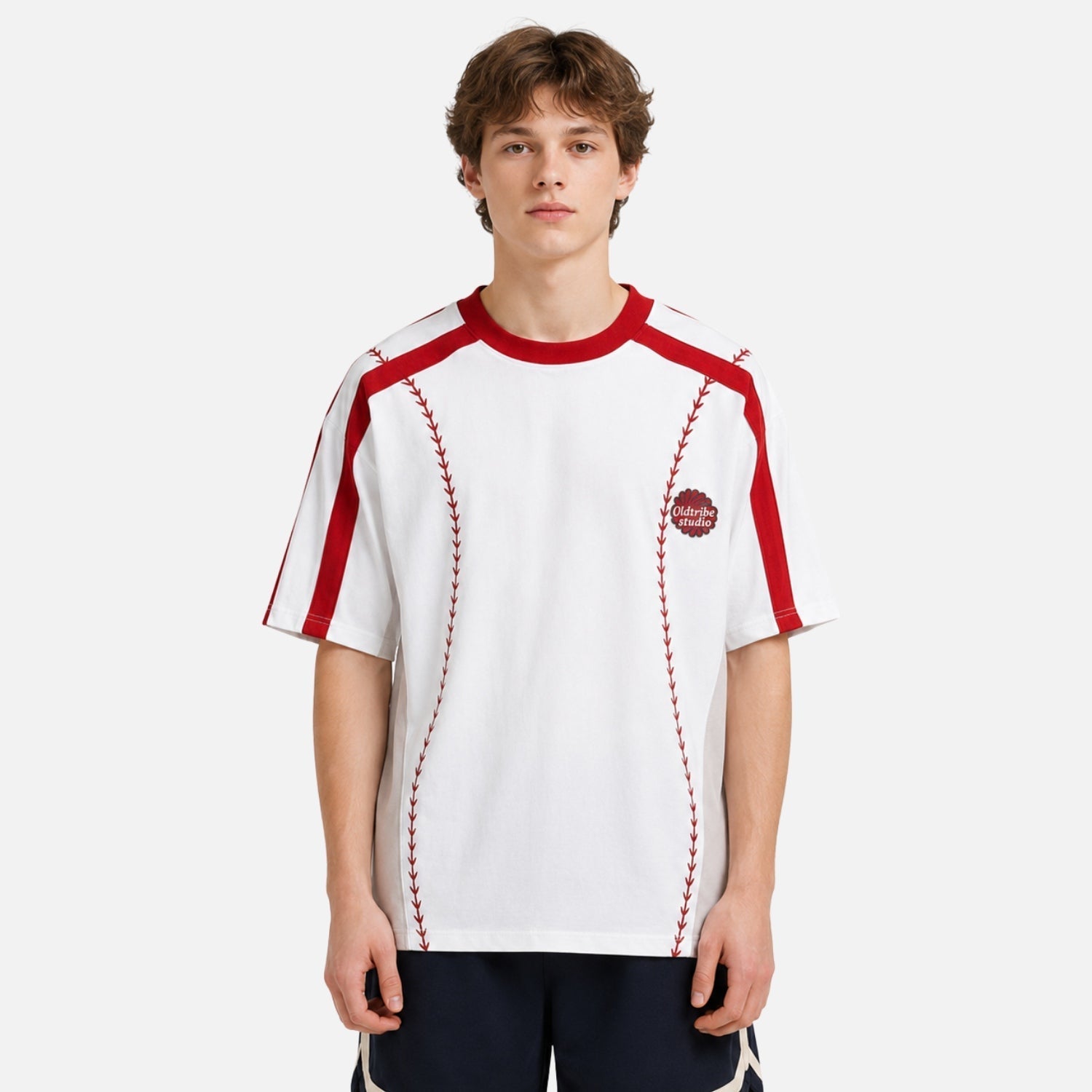 Colorblock "Baseball" Cotton Tee