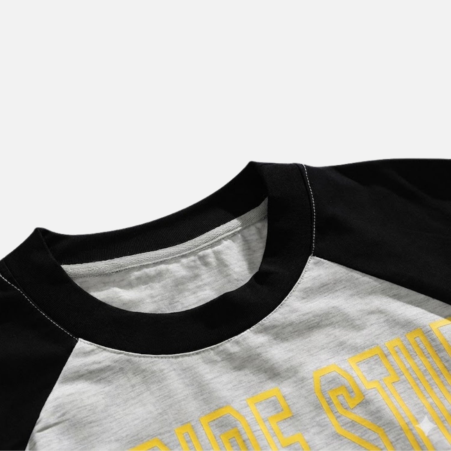 Colorblock Contrast Raglan Graphic Tee