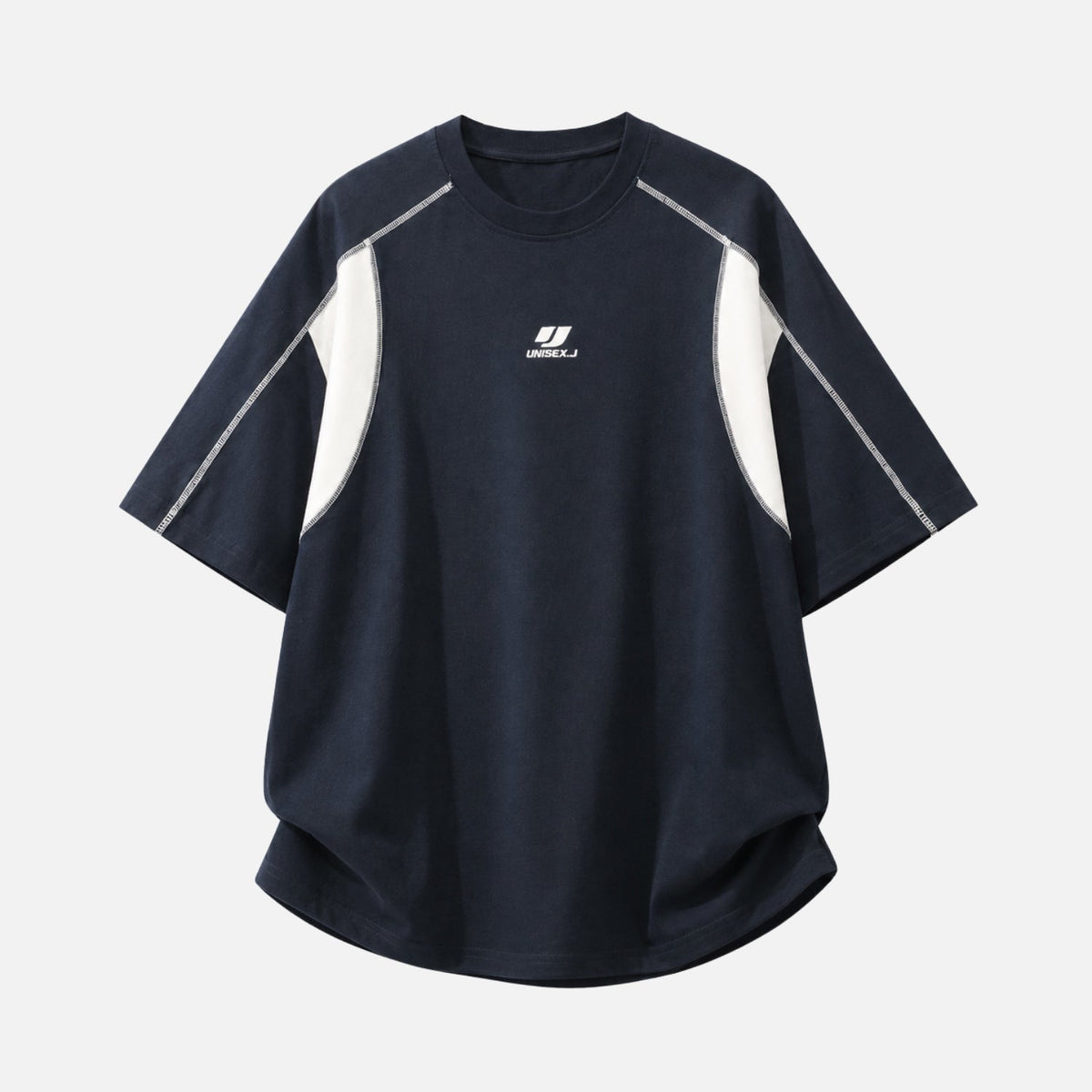 Colorblock Embroidered Cotton T-Shirt