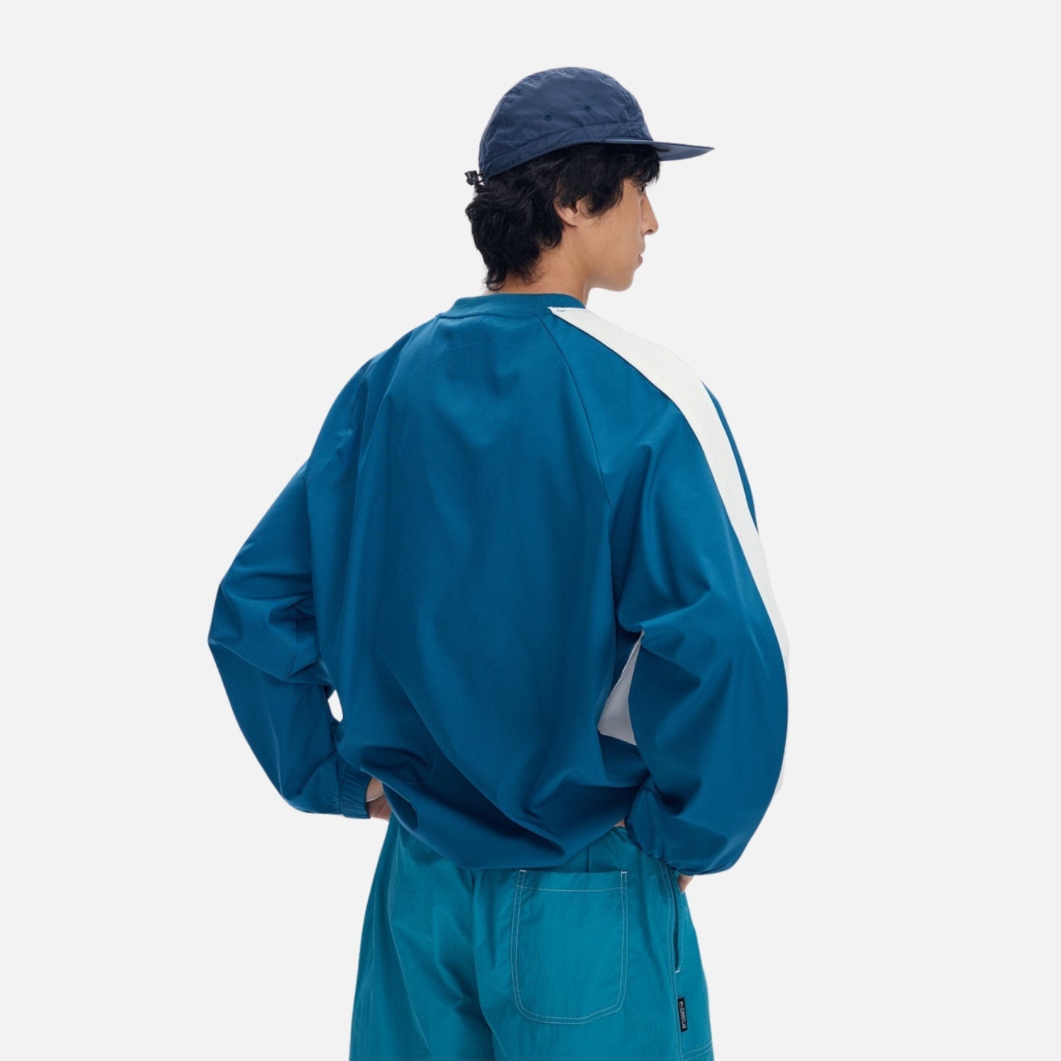 Japanese Colorblock Baseball Sweatshirt
