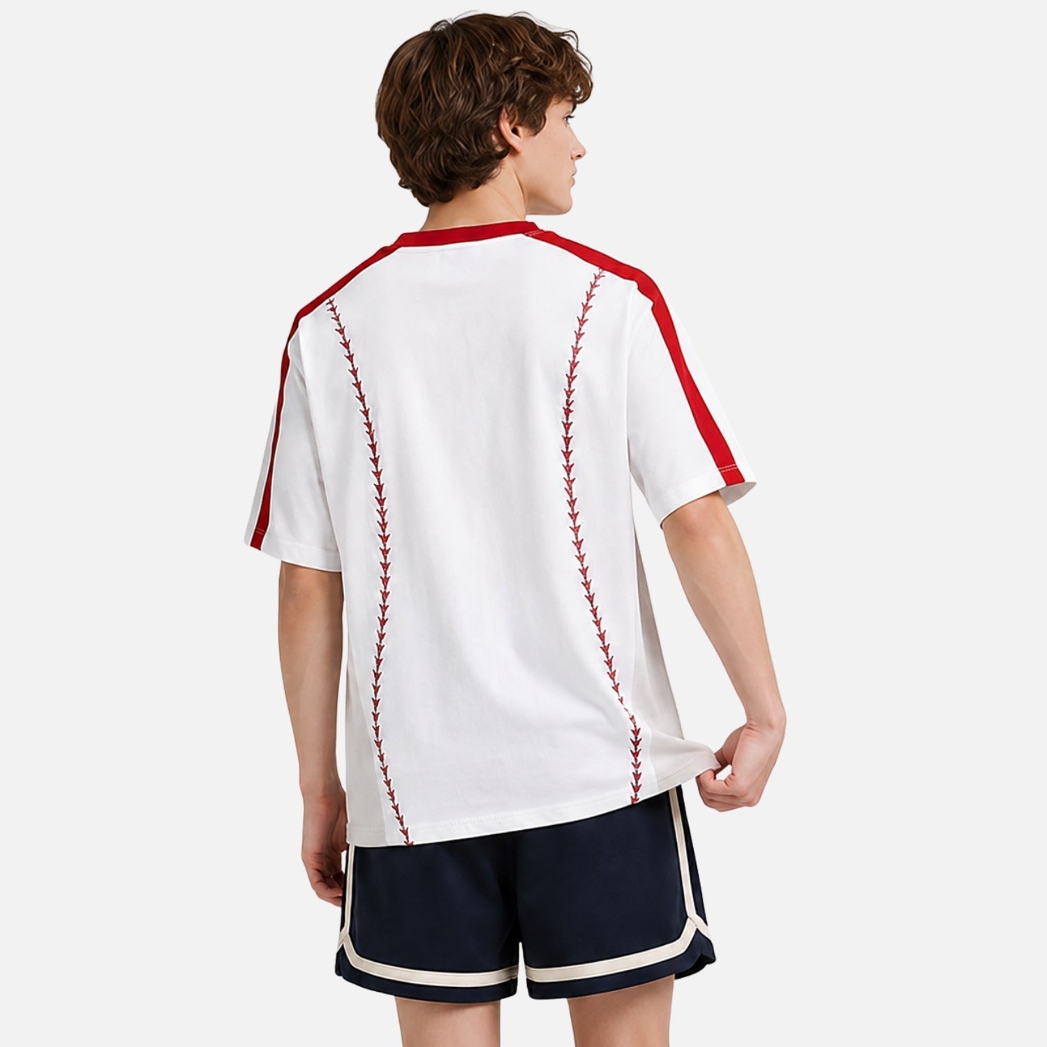 Colorblock "Baseball" Cotton Tee