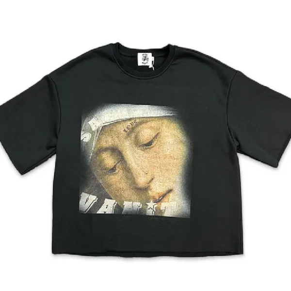 Saint Vanity Mary Graphic Tee - Cropped Oversized Fit