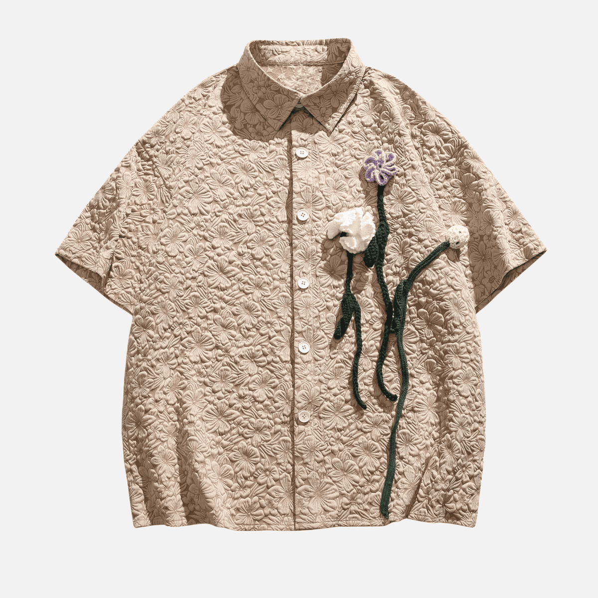 Textured Floral Shirt