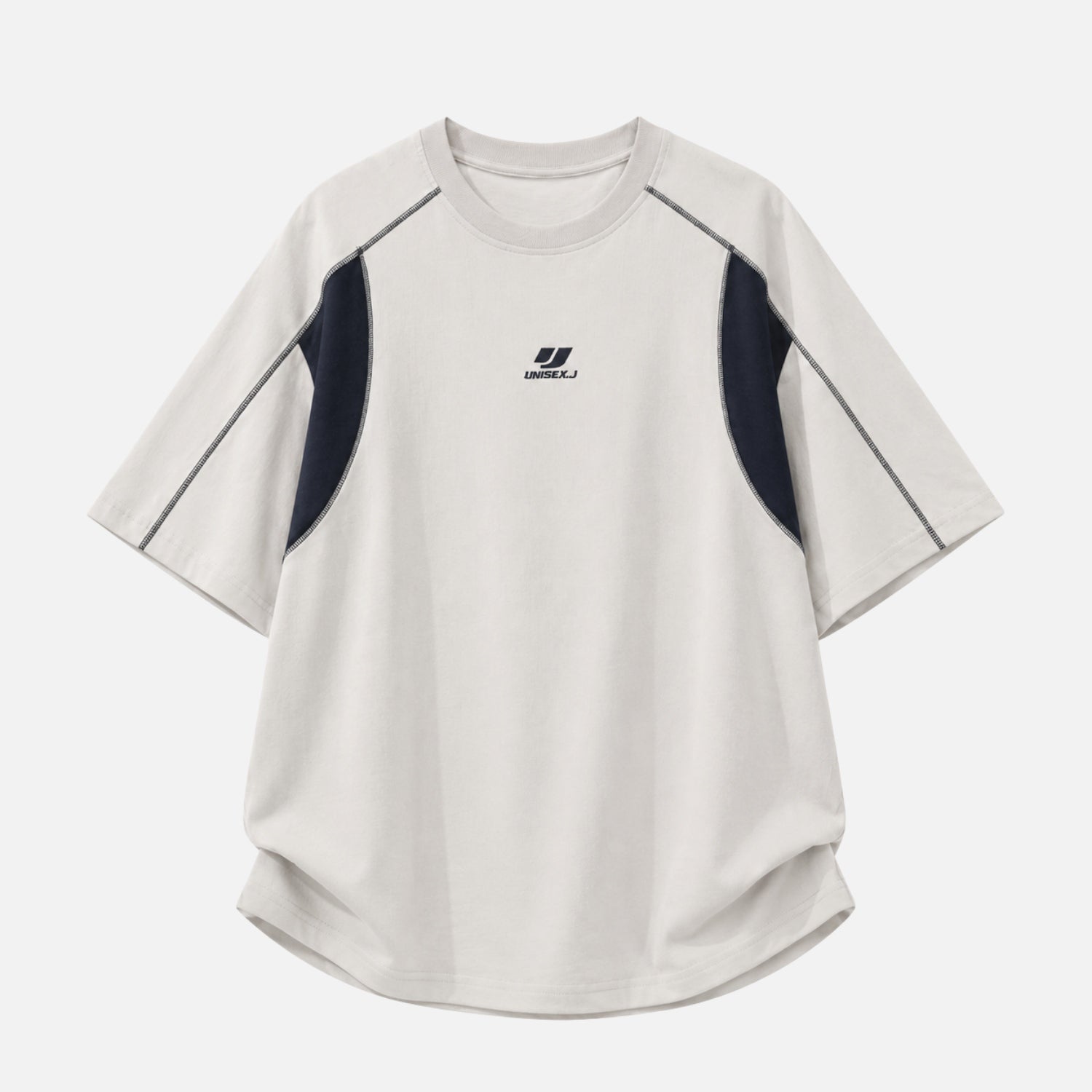 Colorblock Embroidered Cotton T-Shirt