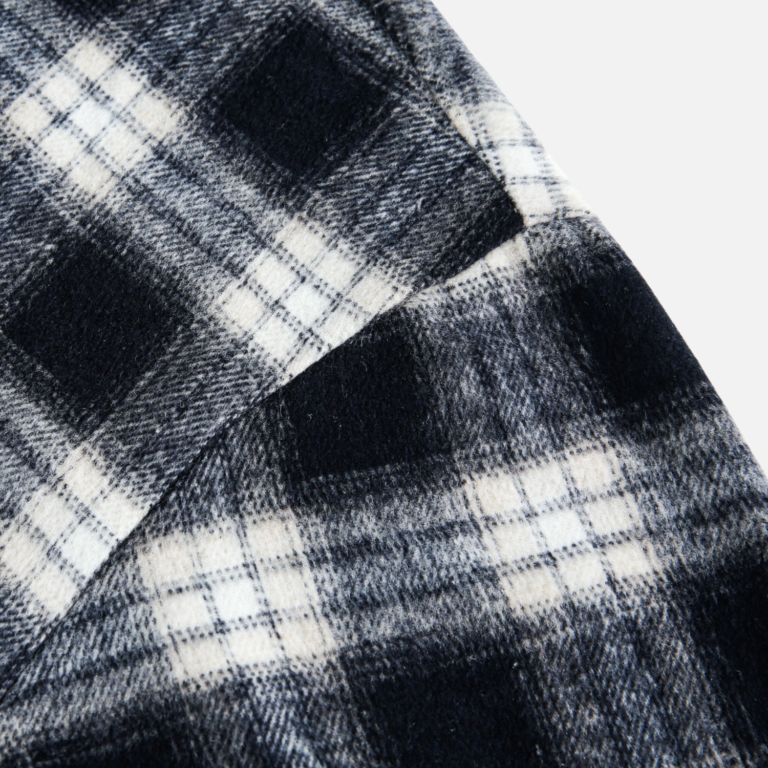 Colorblock Brushed Plaid Hoodie Shirt