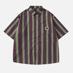 Summer Vintage Striped Shirt