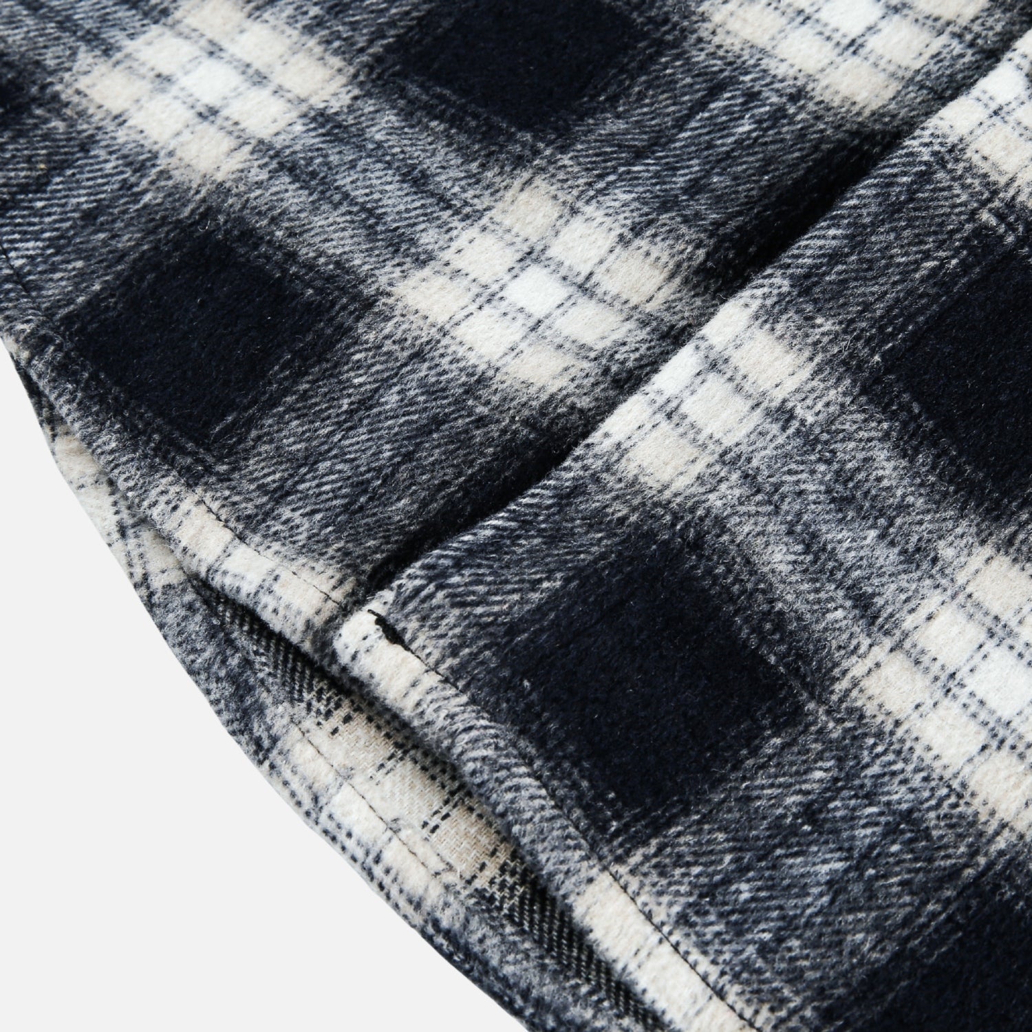 Colorblock Brushed Plaid Hoodie Shirt