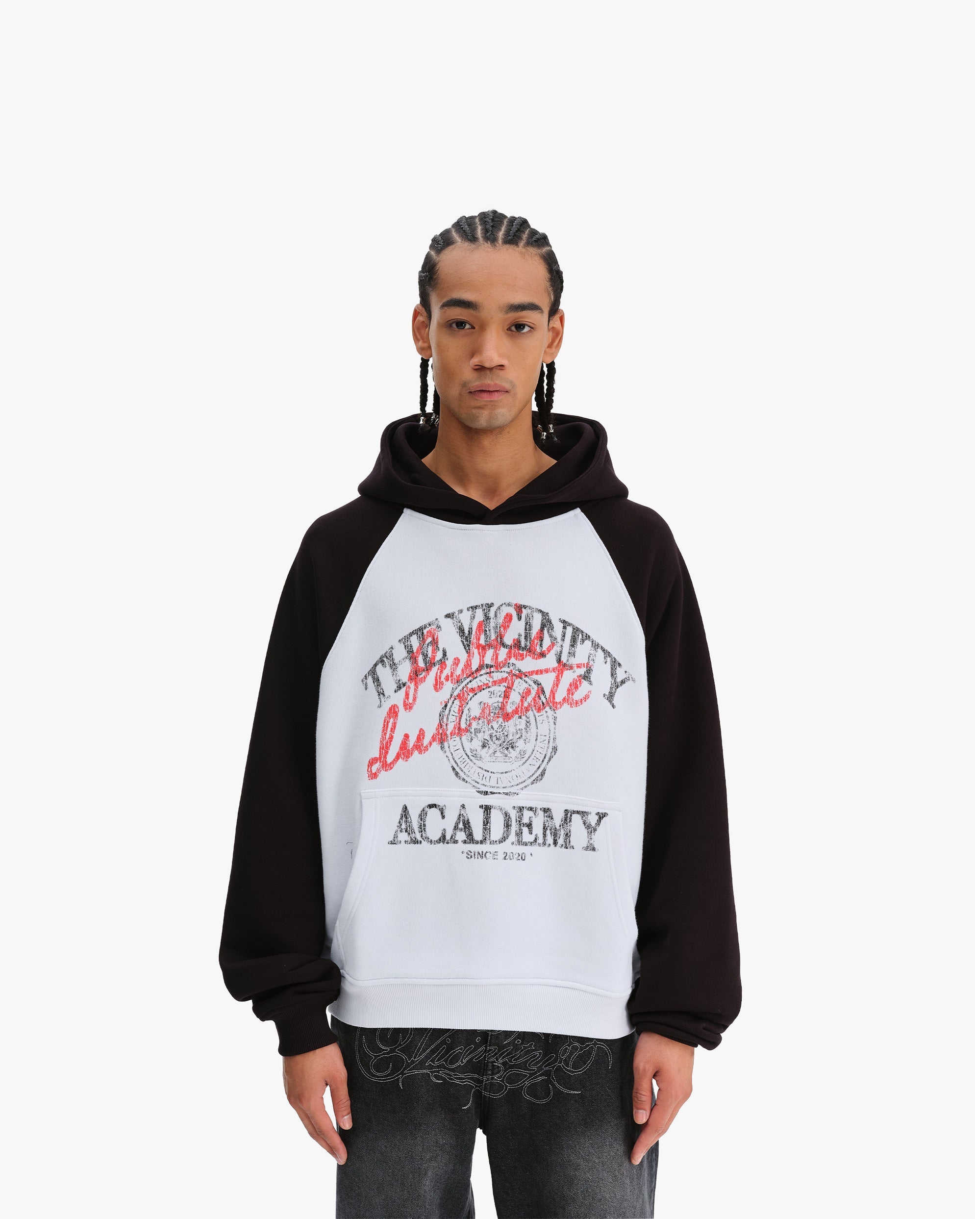 BICOLOR PUBLIC INSTITUTE HOODIE BLACK/WHITE