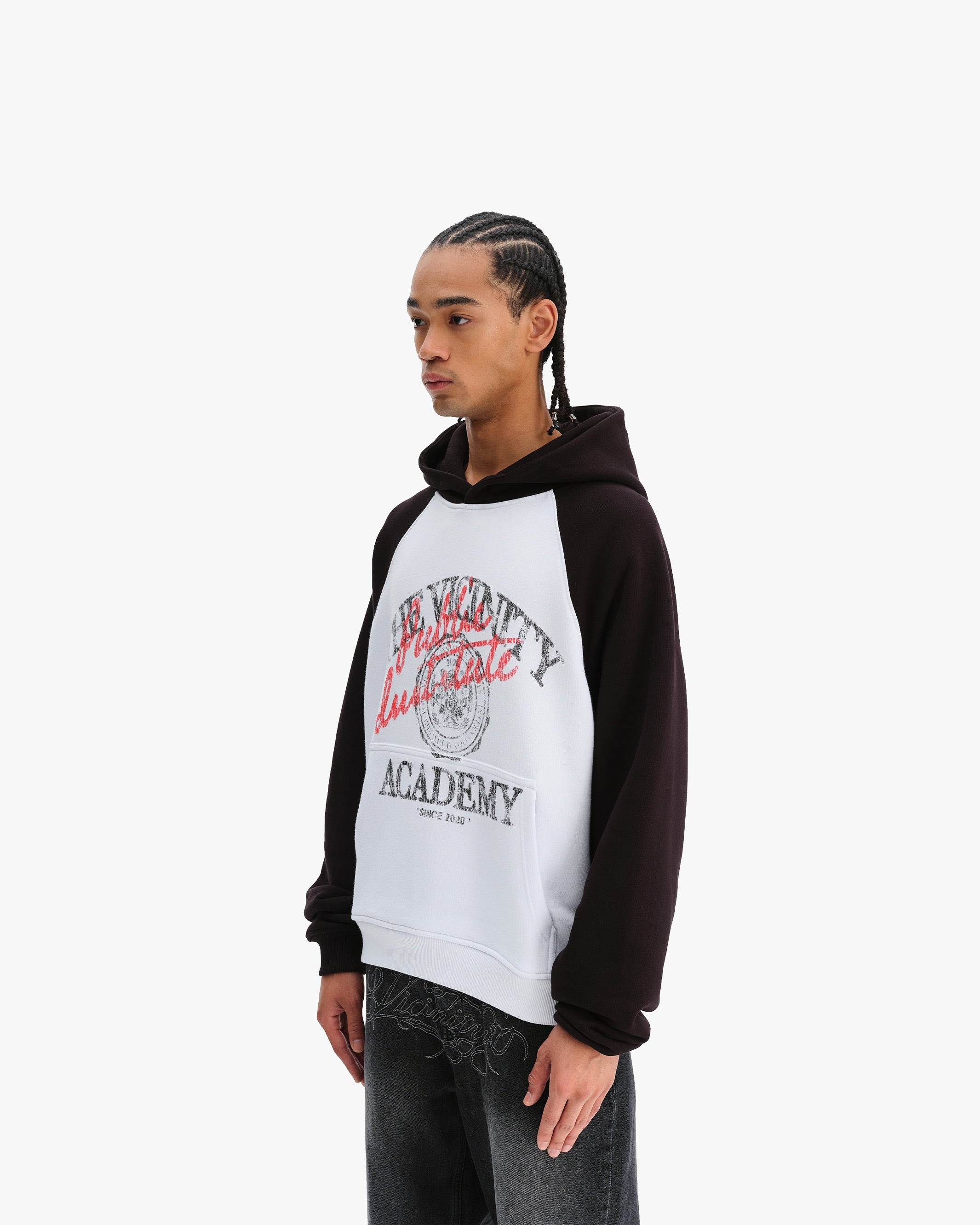 BICOLOR PUBLIC INSTITUTE HOODIE BLACK/WHITE