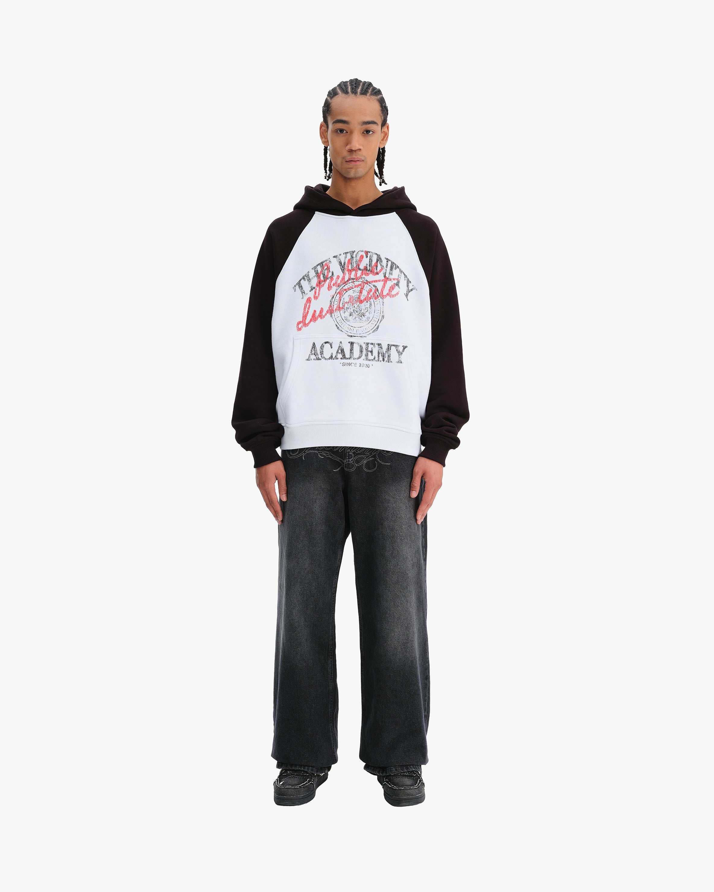 BICOLOR PUBLIC INSTITUTE HOODIE BLACK/WHITE