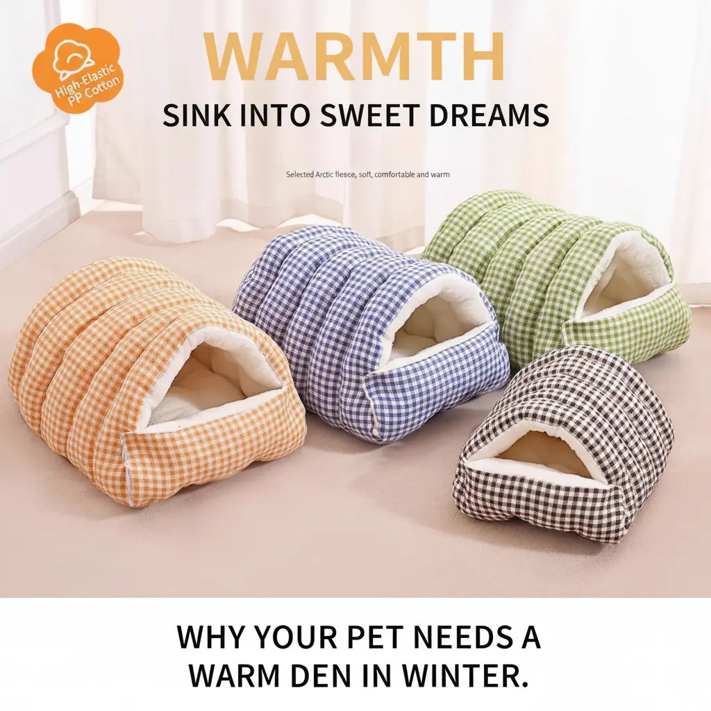 Cozy Cave Pet Bed for Security & Warmth