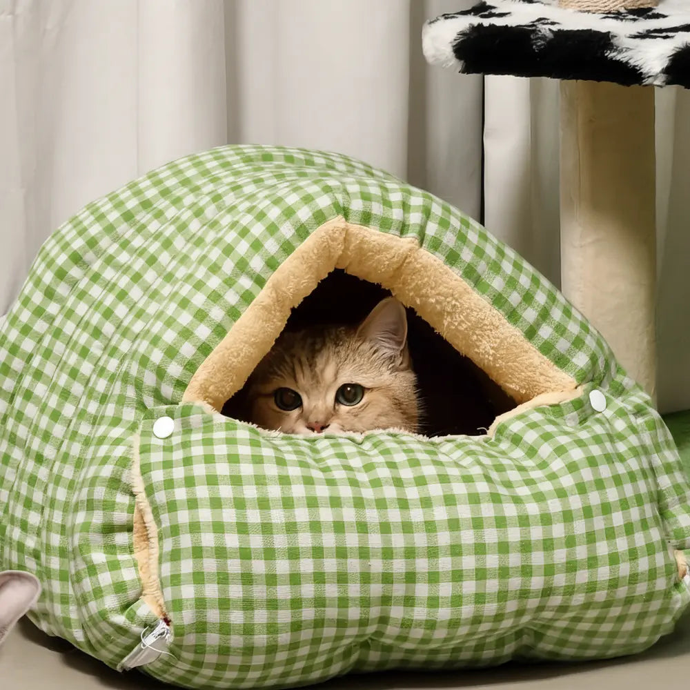 Cozy Cave Pet Bed for Security & Warmth