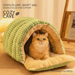Cozy Cave Pet Bed for Security & Warmth