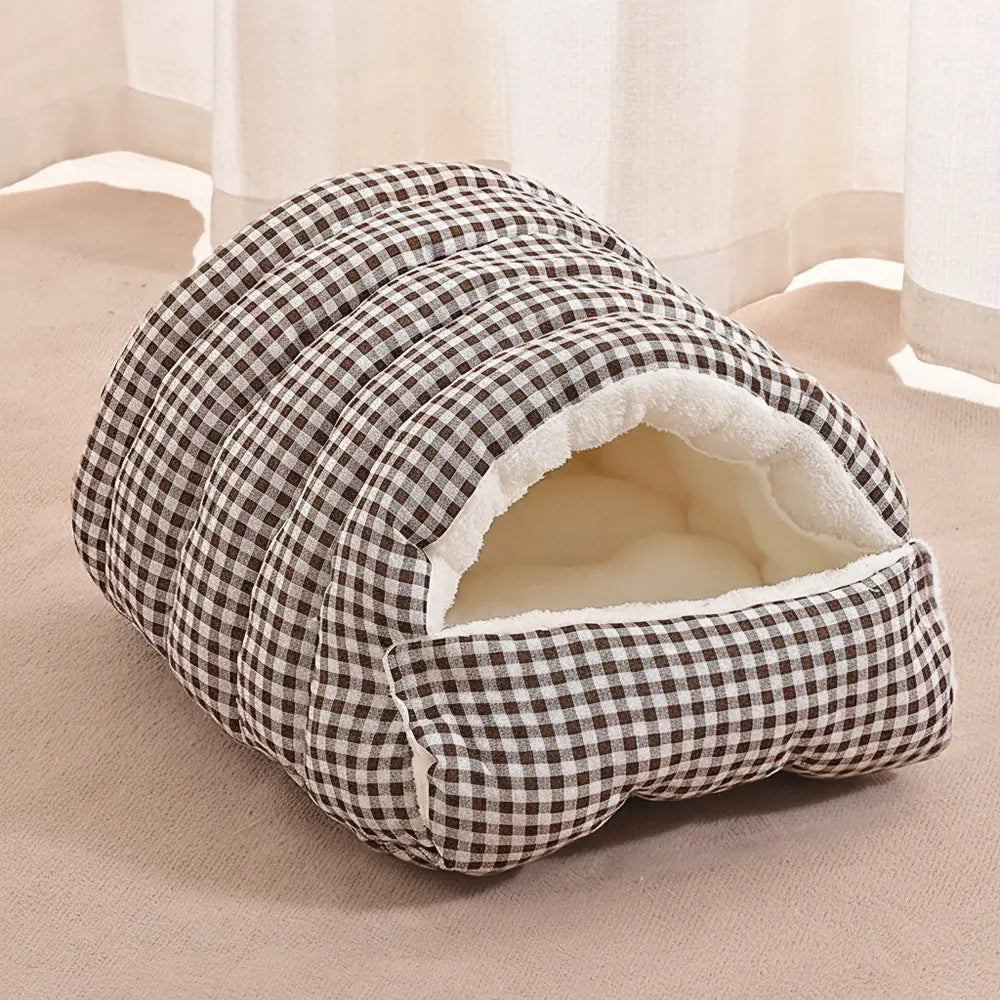 Cozy Cave Pet Bed for Security & Warmth