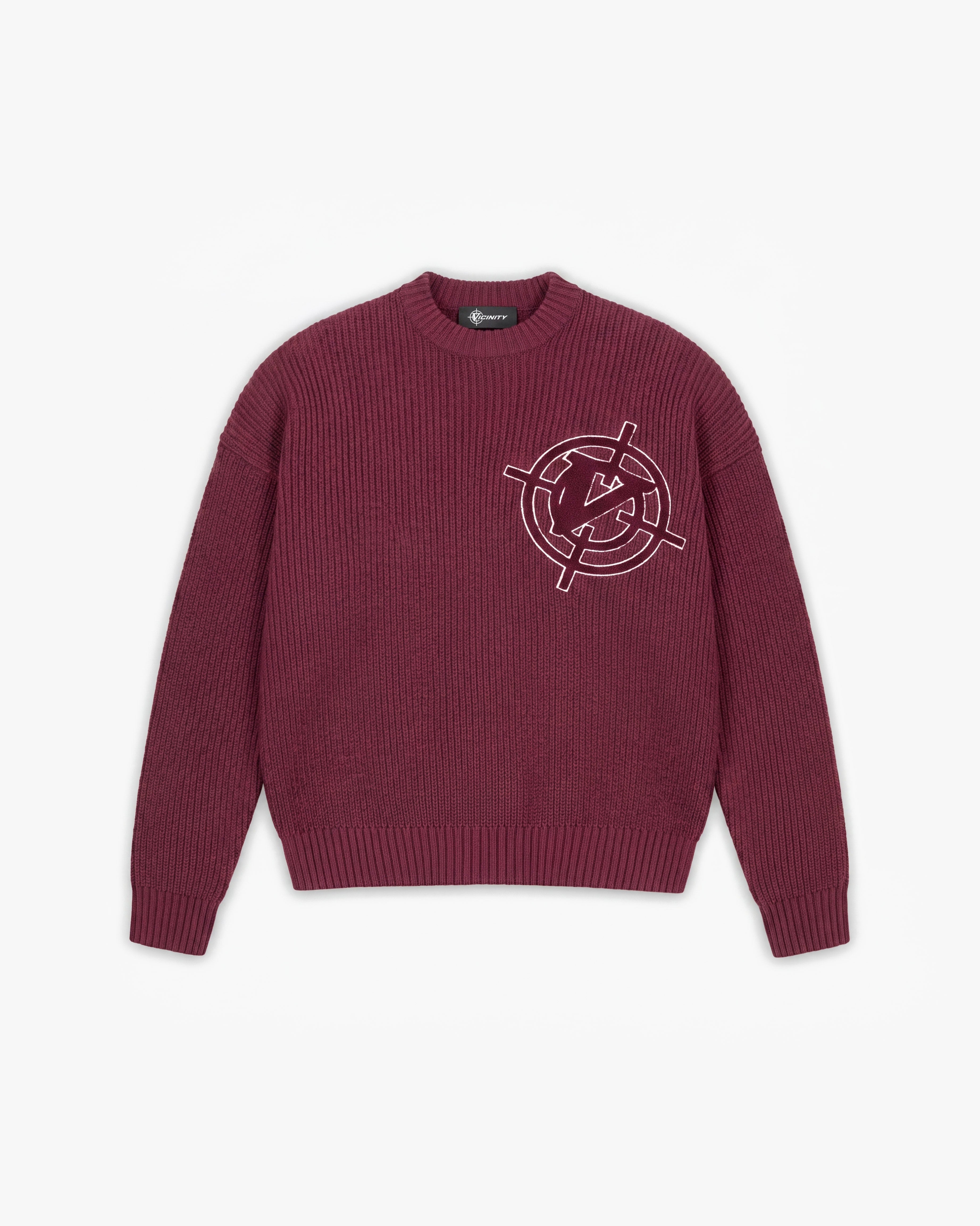 V-LOGO KNITWEAR DARK CHERRY