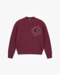 V-LOGO KNITWEAR DARK CHERRY