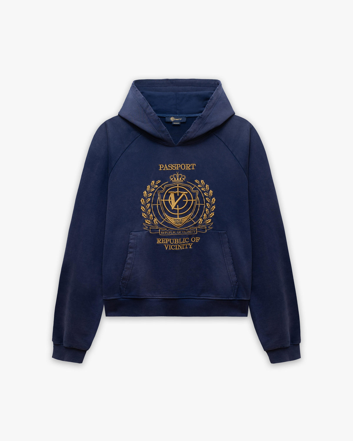 PASSPORT HOODIE WASHED BLUE