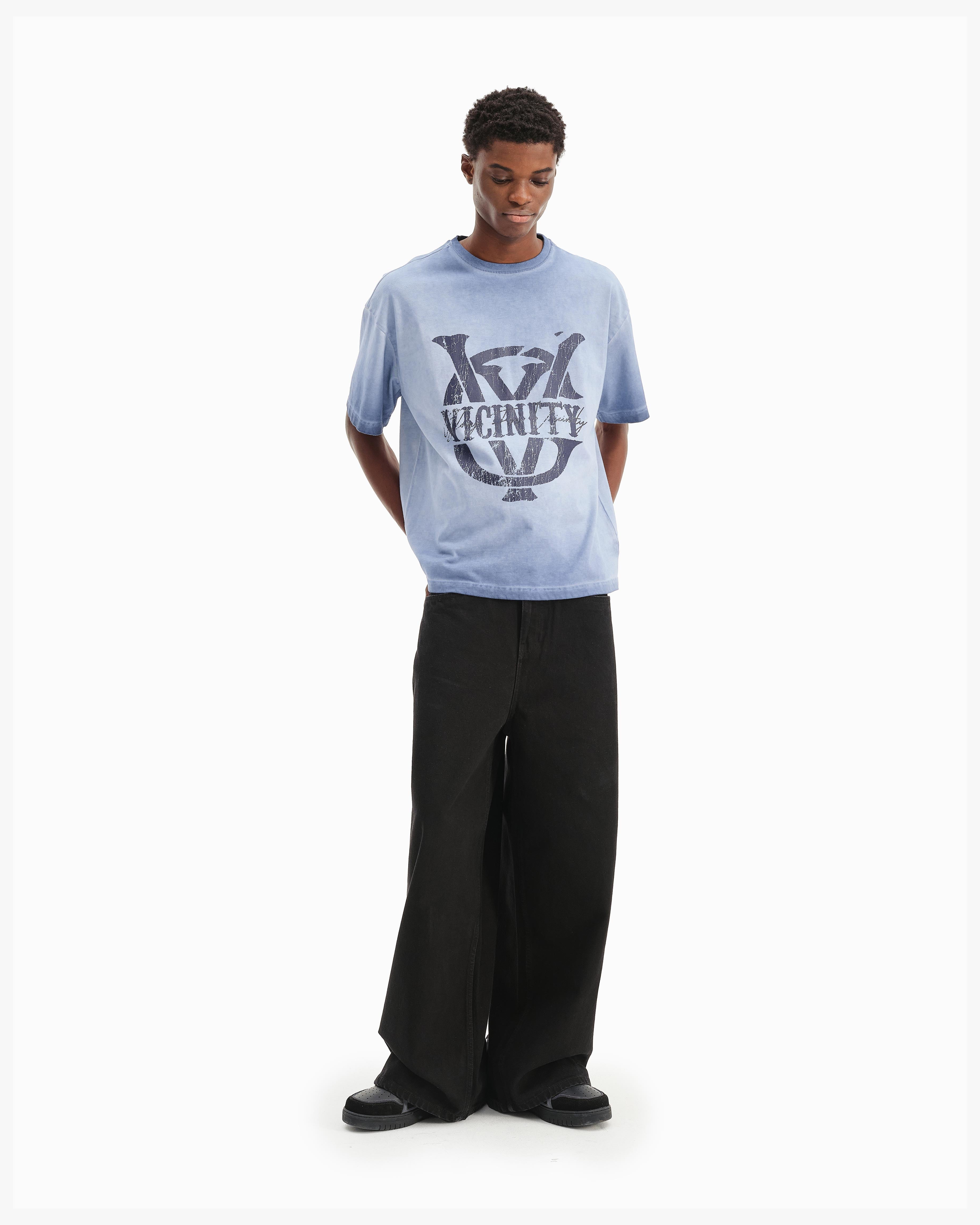 INITIALS TEE BLUE