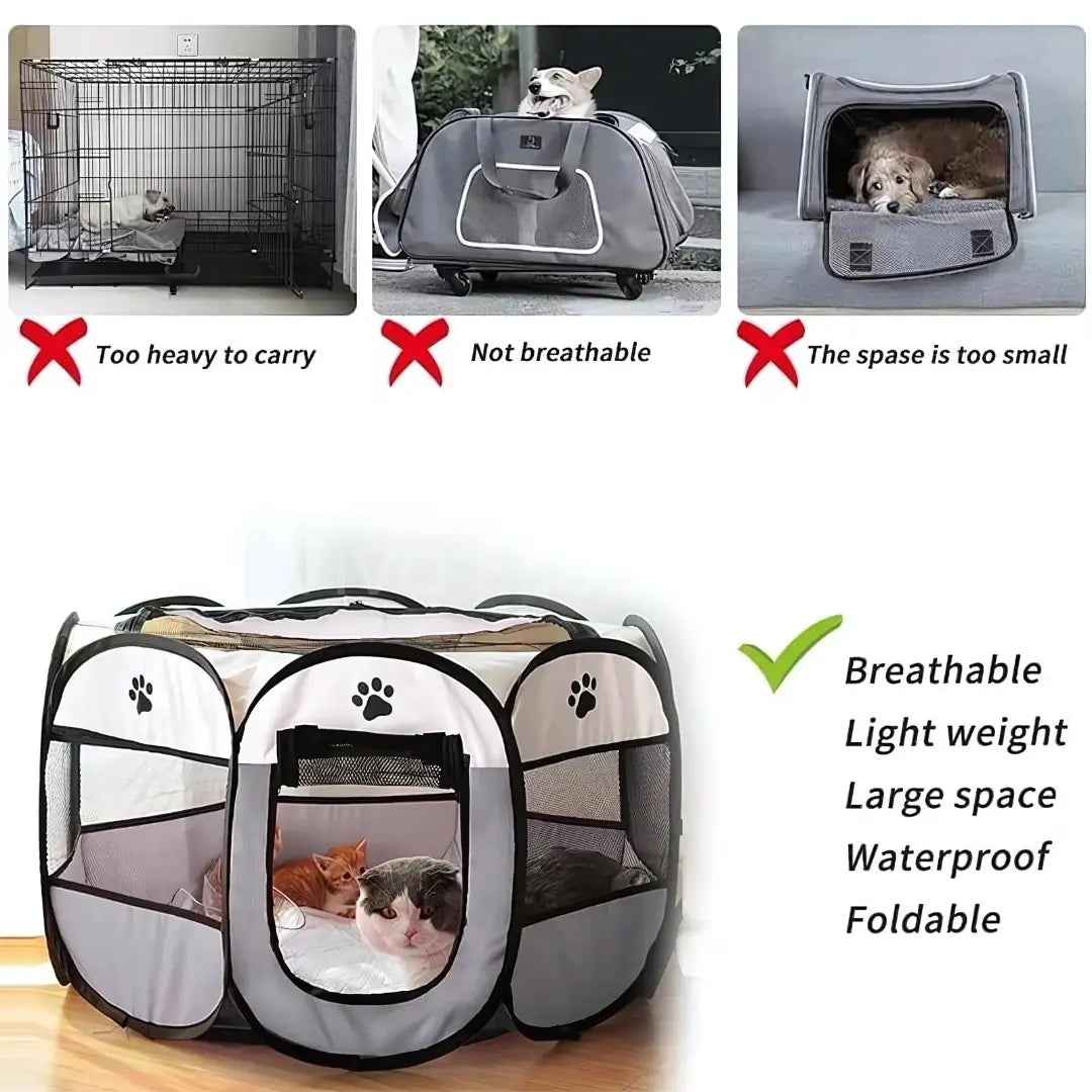 Pop-Up Pet Haven: Your Instant Travel Playpen