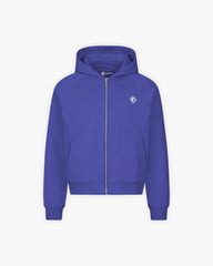 INSIDE OUT ZIP HOODIE OCEAN BLUE