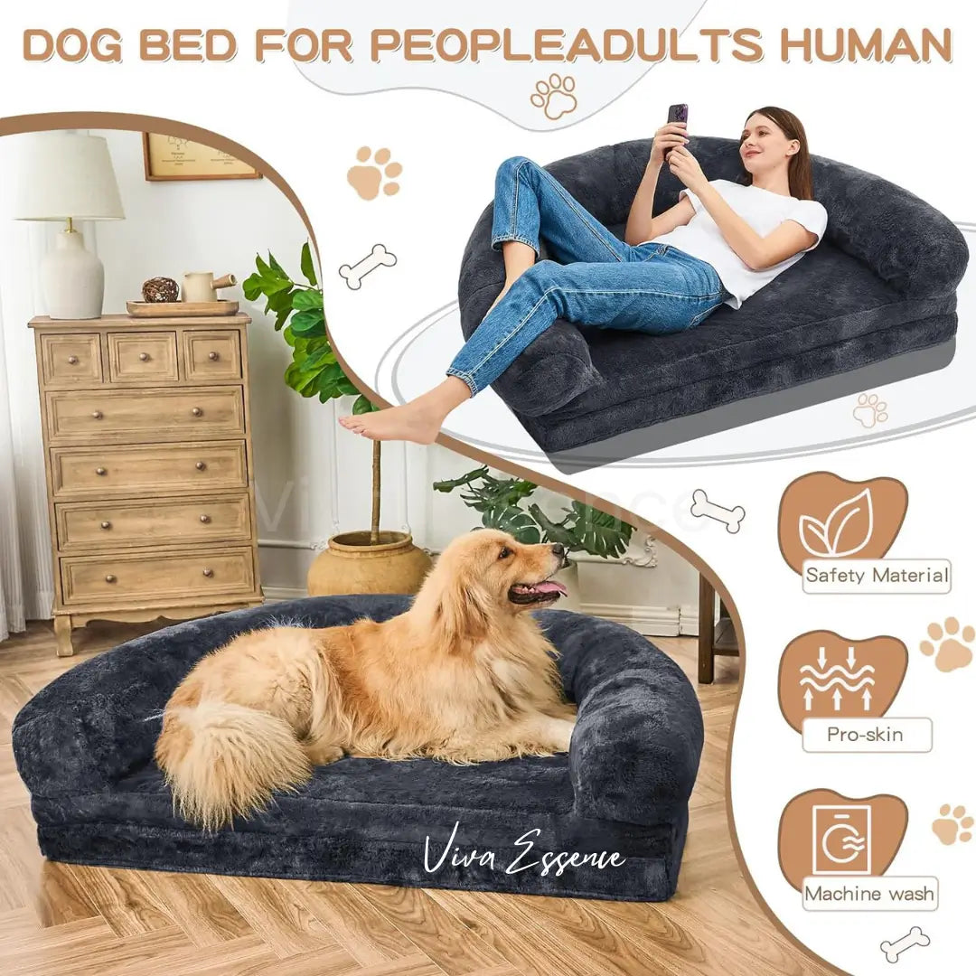 The Cloud Bed: Human-Sized Bed for You and Your Dog