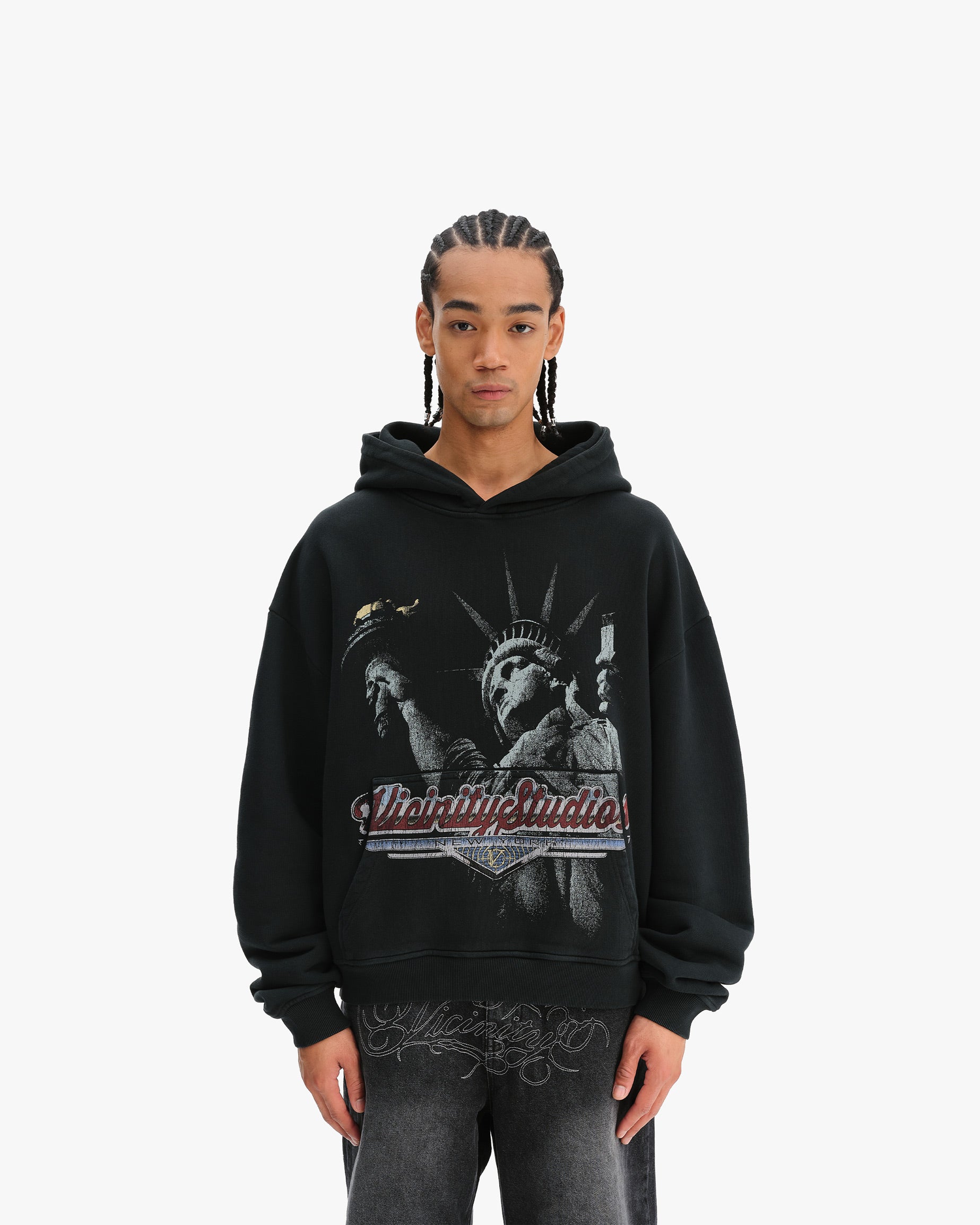 LADY LIBERTY HOODIE VINTAGE WASH