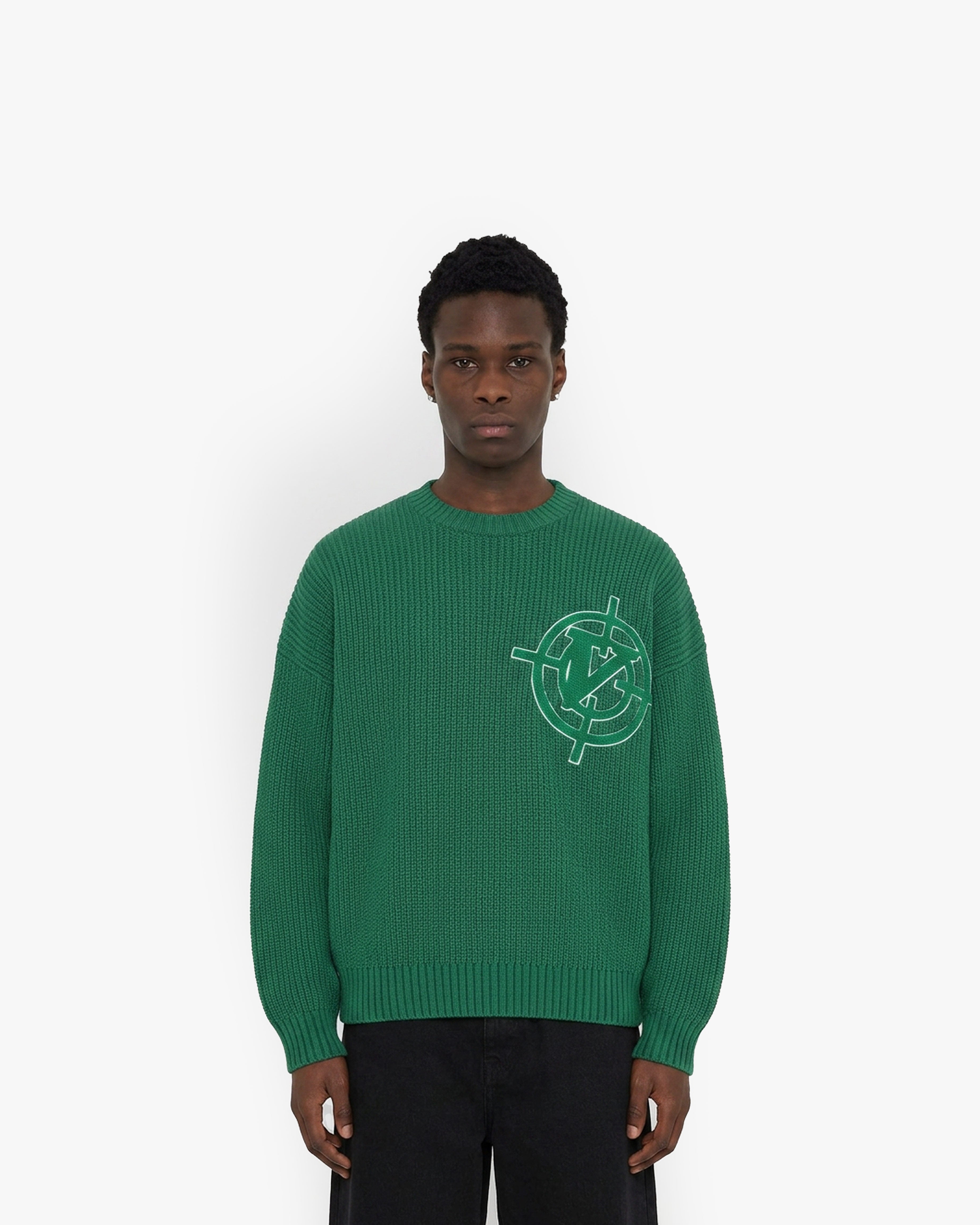 V-LOGO KNITWEAR GREEN