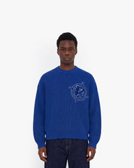 V-LOGO KNITWEAR ROYAL BLUE