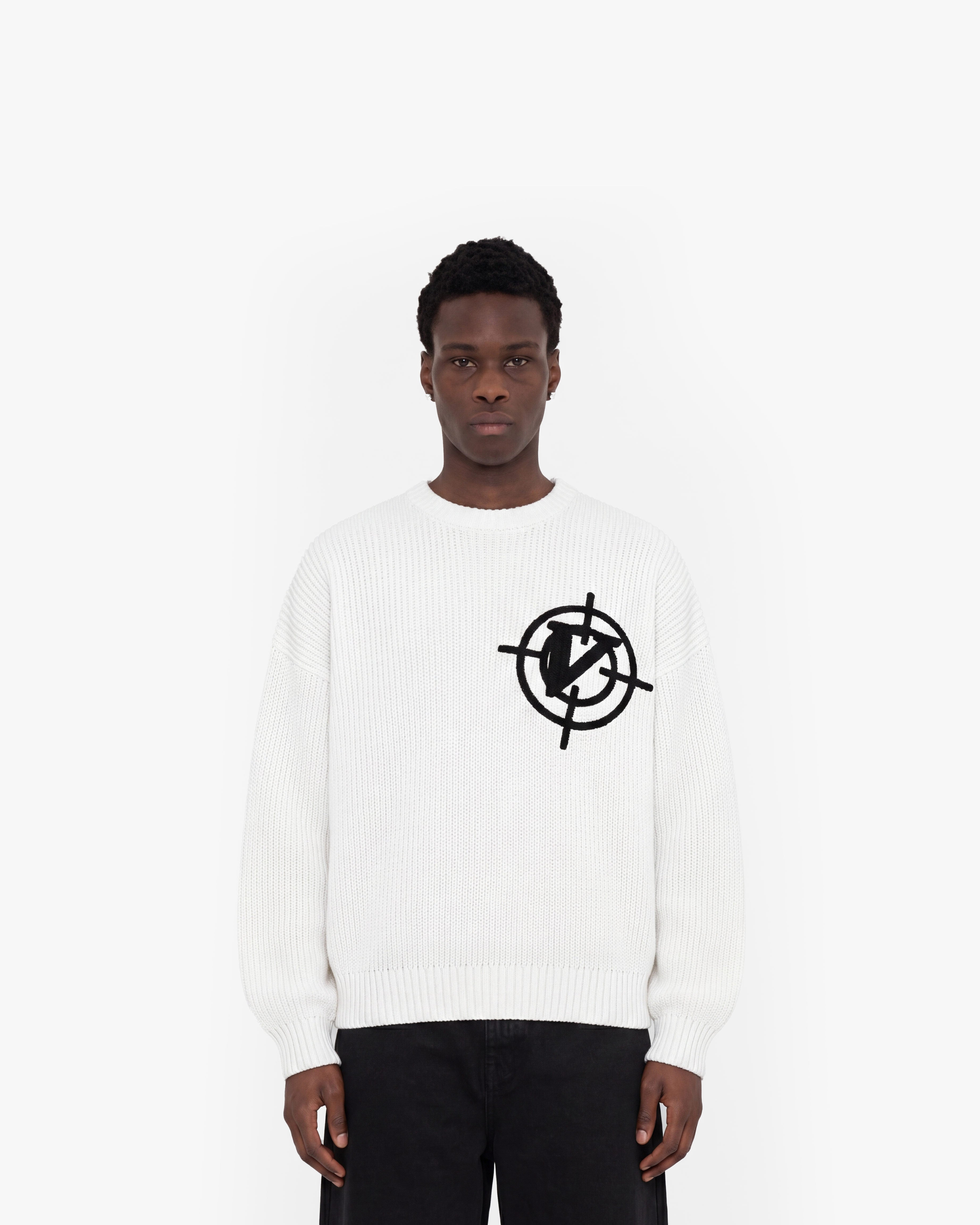 V-LOGO KNITWEAR WHITE