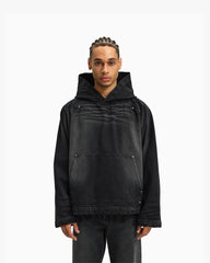 WILD SOUTH DENIM HOODIE COAL