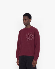V-LOGO KNITWEAR DARK CHERRY